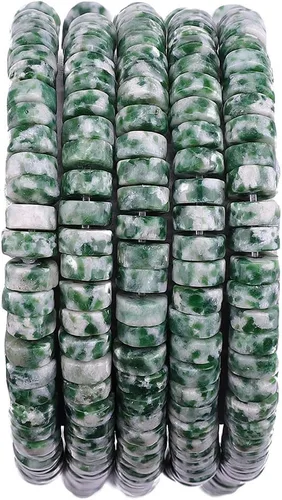 Miniatura 61 de BEADIA Cuentas Espaciadoras de Jade Amarillo Natural en Forma de Tapa, Cuentas Semipreciosas Sueltas para Hacer Joyas con Encuadernación, 4mmx2mm