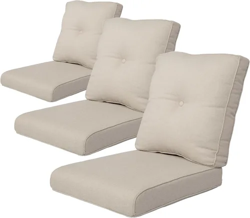Miniatura 106 de Rilyson Cojines de patio para muebles de exterior, 22 x 24 pulgadas, respaldo alto y asiento profundo, cojín de exterior para sillas de patio, sofá