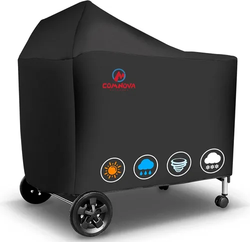 Miniatura 9 de Comnova Funda para Parrilla de Carbón - Resistente e Impermeable para Parrilla Kettle Weber, Parrilla Kettle Cuisinart y Más