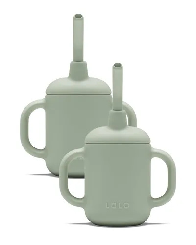 Miniatura 14 de Lalo Little Cup, Vaso con Pajita de Silicona No Tóxica con Asas - Vaso Entrenador para Bebés y Niños Pequeños - Sistema de Entrenamiento de Mini