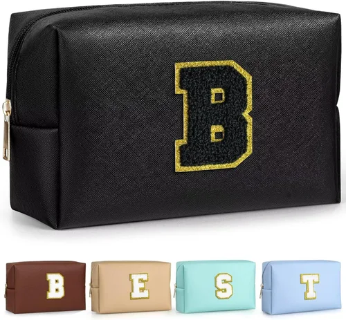Miniatura 49 de TOPEAST - Bolso de maquillaje para mujer, G Blanco nacarado-rosa