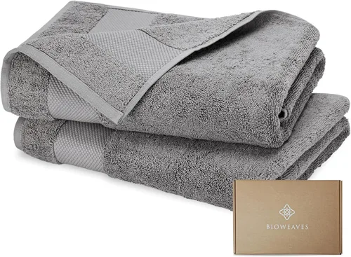 Miniatura 11 de BIOWEAVES 100% Algodón Orgánico 700 GSM Suave Juego de Toallas Premium de 6 Piezas Certificado GOTS, 2 Toallas de Baño, 2 Toallas de Mano y 2 Paños