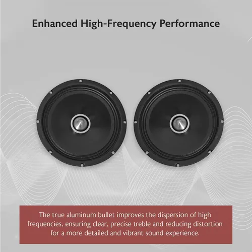 Miniatura 4 de Rockville X8C - Altavoces de audio para automóvil de 8 pulgadas, 1000 W, clasificación CEA, tweeters de titanio, crossovers de audiófilo, bala