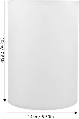 Miniatura 6 de Pantalla decorativa redonda para bombillas de lino y material, estructura simple para dormitorios y salas de estar, cubierta de lámpara de fácil