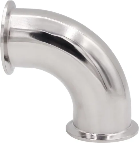 Miniatura 17 de DERNORD Paquete de 2 tubos de 1 "OD codo de 90 grados de montaje de tubería sanitaria SS304 Tri Clamp 1.5 pulgadas