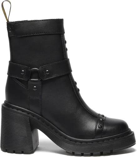 Miniatura 5 de Dr. Martens Botas Chelsea de cuero con tacón acampanado y arnés Spence para mujer