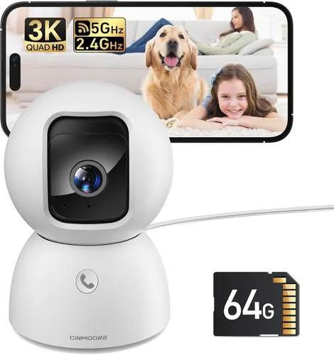 Miniatura 13 de Paquete de 2 cámaras de 2.5K para seguridad en el hogar, detección de humanos AI/mascotas/llanto, cámara de 4MP para perro/gato/mascota