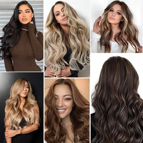 Miniatura 9 de Tinashe Extensiones de cabello humano real con alambre, lacio, 12 pulgadas, 2.47 onzas, rubio claro, con reflejos rubio dorado, extensiones