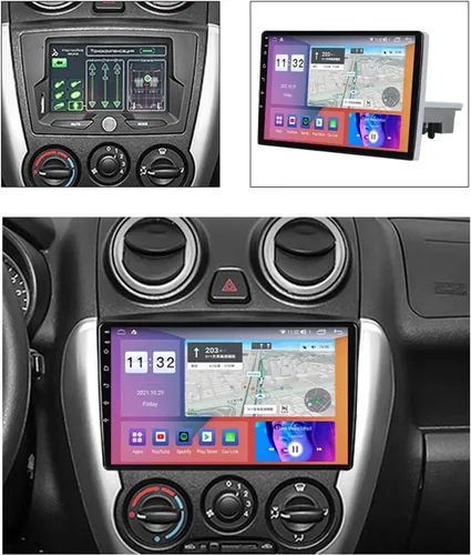 Miniatura 2 de Radio de coche Android de 9 pulgadas estéreo doble DIN con navegación pantalla táctil estéreo para coche con cámara de respaldo GPS para Lada Granta