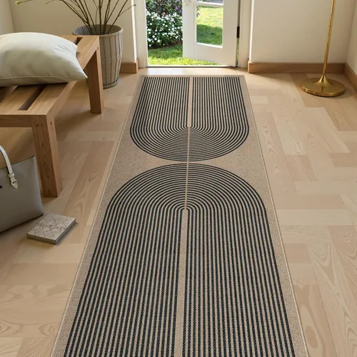 Miniatura 24 de Alfombra Moderna de Yute Fácil de Limpiar Arcoíris Lahome, 2x6 Alfombra de Pasillo Lavable para Cocina, Alfombras de Pasillo para Pasillos, Alfombra