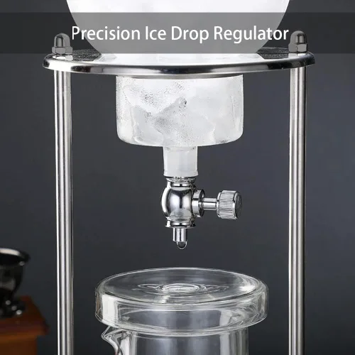 Miniatura 2 de Cafetera de goteo de hielo, máquina portátil de café en frío, cafetera de goteo en frío de 20.3 fl oz, torre de preparación fría para oficina en casa