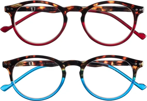 Miniatura 4 de Yogo Vision Bifocal Reading Glasses 2 Pack Plastic Keyhole Spring Hinge Frames Bifocal Readers for Men and Women