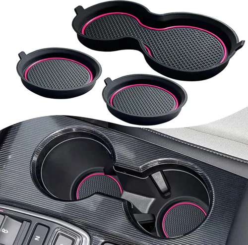 Miniatura 18 de Accesorios para Honda Civic 2022 2023 2024 2025 2026 11ª Generación Sedán Inserto de Portavasos Forro de Consola Central Alfombrillas de Ranuras
