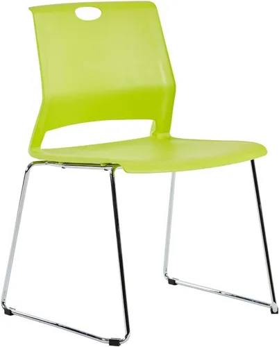 Miniatura 4 de Sidanli Sillas apilables para negocios, sillas de comedor modernas para el hogar, color verde (juego de 4)
