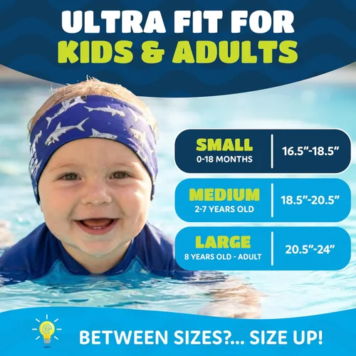 Miniatura 6 de Earvolution Ear Band-It Ultra Swimming Headband for Kids and Adults - Invented by Ear, Nose, and Throat Physician - Custom Anti-Slip Grip Neoprene