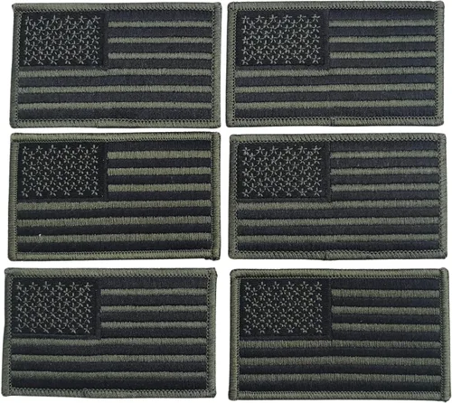 Hero's Pride Parches tácticos de la bandera estadounidense, 3-3/8 x 2 pulgadas, parche bordado para uniforme de Estados Unidos, cosido para ropa