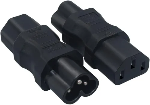 Miniatura 4 de Adaptador de corriente de CA IEC320 C6 a C13, convertidor de conversión de enchufe C6 de 3 pines a C13 de 3 agujeros, convertidor de corriente de CA