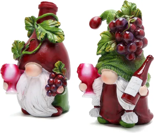 Miniatura 2 de Hodao Gnomos de café de resina con taza, decoración de bar y hogar estilo nórdico, figuras coleccionables de 4.1 pulgadas, estatua sueca hecha a