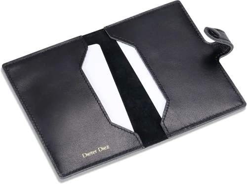 Miniatura 11 de HISCOW Tarjetero plegable delgado minimalista - piel de becerro italiana (negro)