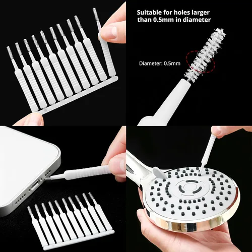 Miniatura 2 de Kit de limpieza de teléfono celular, kit de limpieza para iPhone para puerto de carga, kit de limpieza de teclado para Airpods/Android/USB Blanco