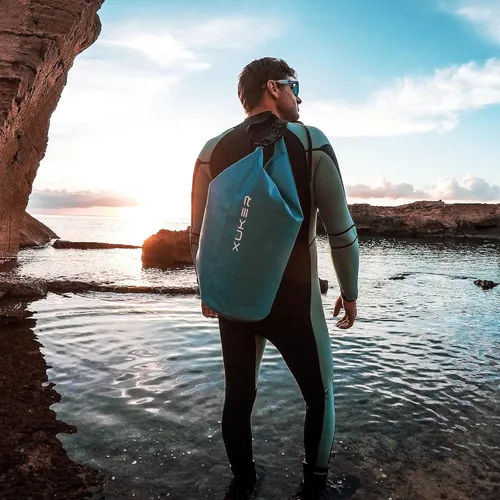Miniatura 3 de XUKER Bolsa seca impermeable, saco seco flotante de 10 L/20 L, bolsa de almacenamiento para viajes, natación, canotaje, kayak, vela, canoa, rafting