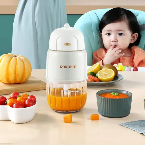 Miniatura 5 de Máquina de alimentos para bebés, mini, blanco; procesador de alimentos para bebés para comidas frescas y nutritivas; mezcla frutas, verduras