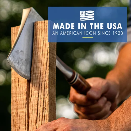 Miniatura 6 de Estwing Sportsman's Axe - Hacha de camping de 14 pulgadas con construcción de acero forjado y agarre de cuero genuino - E24A