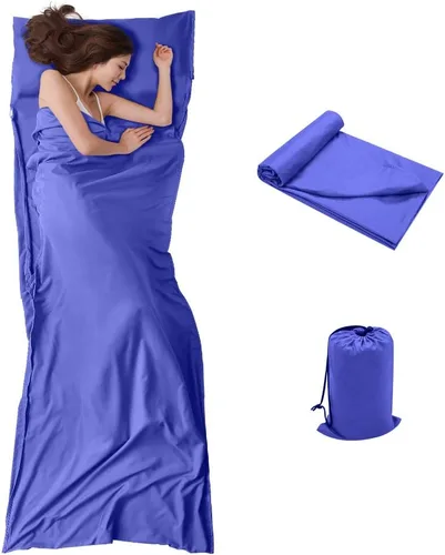 Miniatura 11 de Bolsa de dormir para viajes y campamento, ligera, compacta y portátil, ideal para viajes, hostales y campamentos