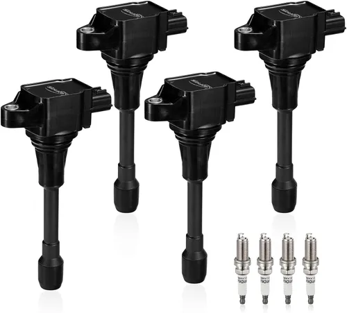 Miniatura 16 de BDFHYK Paquete de bobina de encendido y bujías de iridio compatibles con Audi Volkswagen 2.0L L4 4.2L V8 para UF575 PFR7S8EG, juegos de 4