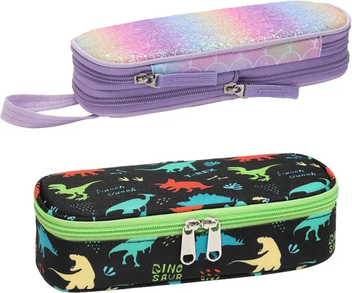 Miniatura 21 de Bagseri Pencil Case for Kids - Expandable Pencil Case for Boys Pencil Pouch Pencil Box Organizer Cute Pencil Bag for Student School, Black Football