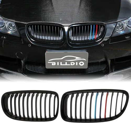 Miniatura 25 de Parrilla E90 – Rejilla negra de riñón individual compatible con BMW serie 3 E90 2009-2011 323i 328i 328xi 335d 335i 335xi Sedan LCI, E91 328i 328xi