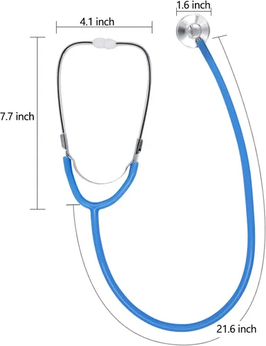 Miniatura 2 de Zcaukya - Estetoscopio para niños, paquete de 2, estetoscopio de enfermería real y funcional para juego de roles, juego de médico, azul y rosado