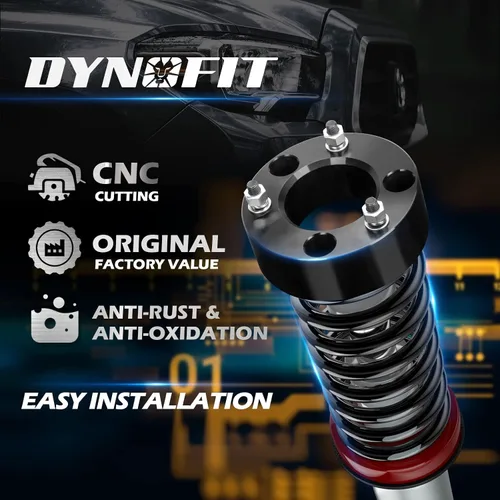 Miniatura 8 de Dynofit - Kits de nivelación con elevación para F150 2WD/4WD 2004-2020, kit completo de elevación de 3 pulgadas delantero y 2 pulgadas trasero