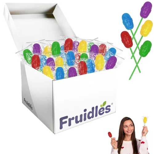 Surtido de paletas sin azúcar, sin azúcar, sabor afrutado de caramelo duro, certificado Kosher Parve, envueltas individualmente (5 libras a granel)