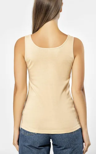 Miniatura 16 de VAVONNE Camiseta sin mangas tipo camisola para mujer, toda de algodón, aireada, suave y cómoda