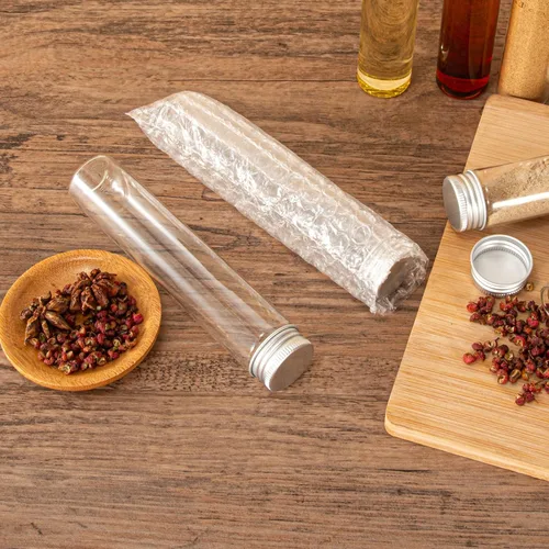 Miniatura 3 de Viales de vidrio de 80 ml, 14 piezas, con tapa de rosca de aluminio, 14 botellas de vidrio transparente de BKMAMLAB