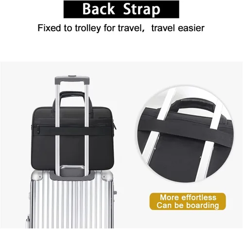 Miniatura 5 de Maletines grandes para hombres bolsa de lona de 15.6 pulgadas 17 pulgadas 19 pulgadas portátil caso trabajo bolsas oficina mensajero