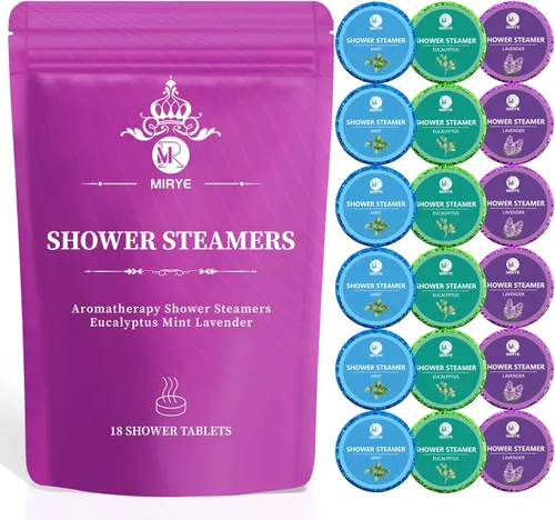 Vaporizadores de ducha, regalos de aromaterapia para mujeres, paquete de 18 bombas de ducha de aceite esencial de eucalipto orgánico, lavanda,