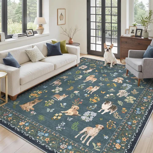 Miniatura 82 de Alfombra de pasillo Soalmost 2'6" x 10' lavable, alfombra antideslizante para cocina, baño, lavandería, alfombras vintage ultra delgadas para Beige