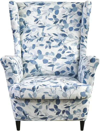 Miniatura 47 de Eco-Ancheng Funda para silla Wingback, 2 piezas, respaldo de ala, fundas de elastano para sillón con respaldo de ala, fundas para sillón con parte