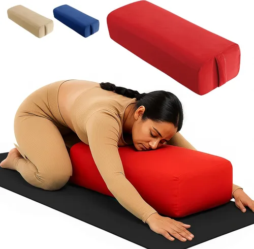 Miniatura 8 de Almohada rectangular de yoga para meditación, yoga y apoyo de espalda, cojín de meditación suave con funda de algodón extraíble para lavar a mano