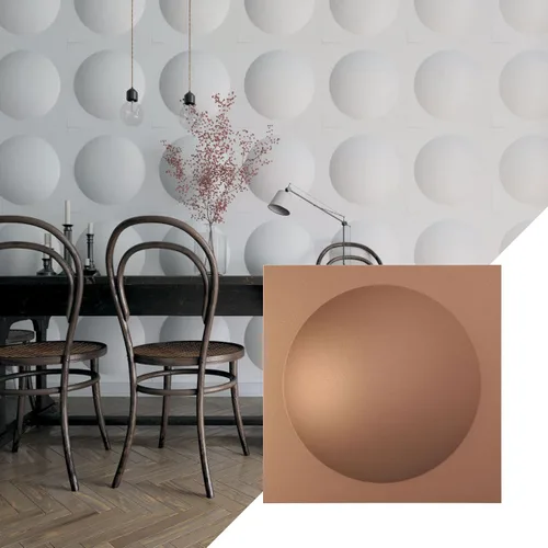 Miniatura 9 de Ekena Millwork 19 5/8 pulgadas de ancho x 19 5/8 pulgadas de alto, Sloane EnduraWall decorativo 3D, cromo brillante (cubre 2.67 pies cuadrados).