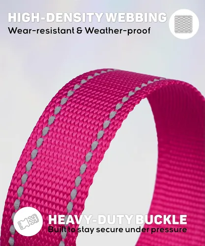 Miniatura 8 de TagME Collares de nailon reflectantes para perros, collar ajustable clásico para mascotas con hebilla de liberación rápida para perros pequeños