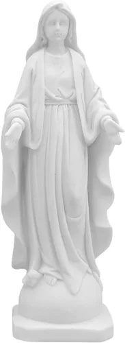 Miniatura 12 de Estatua de Nuestra Señora de Gracia – Figura de 8.5 pulgadas, decoración religiosa católica de resina para altar del hogar, mesa de oración, Azul