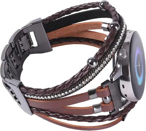 Miniatura 13 de Correas de cuero elegantes compatibles con Samsung Galaxy Watch 7 6 5 4 1.575 in 1.732 in/Watch 6 4 Classic Band 1.654 in 1.811 in 1.693 in 1.850