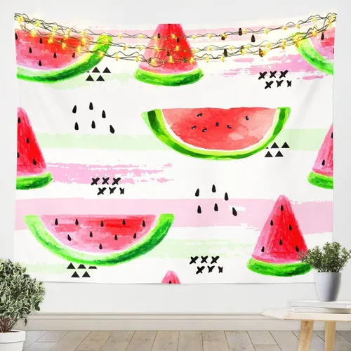Miniatura 5 de Manfei Bonito tapiz de aguacate con estampado de corazones verdes y grises para colgar en la pared para niños, niñas y adolescentes, tapiz de pared