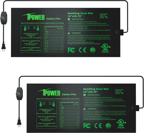 Miniatura 25 de iPower Alfombrilla térmica duradera e impermeable para plántulas, almohadilla hidropónica cálida para un inicio eficiente de semillas, uso