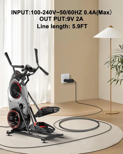 Miniatura 4 de Cable de alimentación de 9 V para Bowflex Max Trainer compatible con Bowflex Max Trainer M5 M3 M7 M8 HVT máquina de cardio, cinta de correr