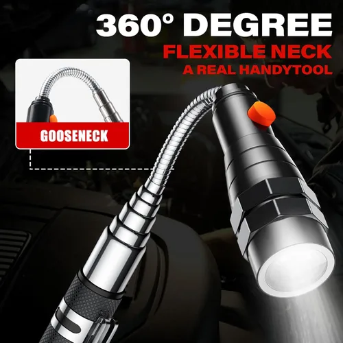 Miniatura 3 de Regalos para papá, herramienta de recogida magnética, herramienta de recogida magnética telescópica con linterna LED de 3 LED, regalos de Navidad