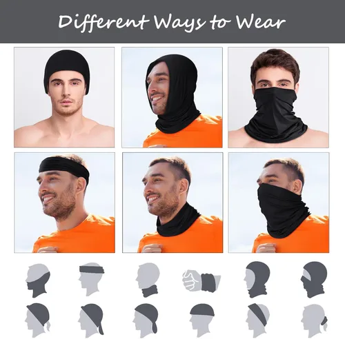 Miniatura 3 de Geyoga 6 piezas de protección UV para el verano, polaina de cuello refrescante, ropa para la cara, polaina para cuello, bufanda, protector solar